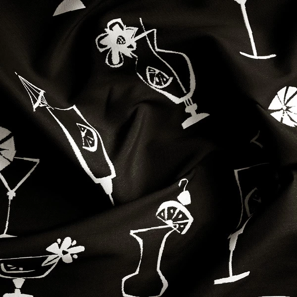 Covington Outdoor Five O'Clock Somewhere Ivory/Ebony 56" Fabric