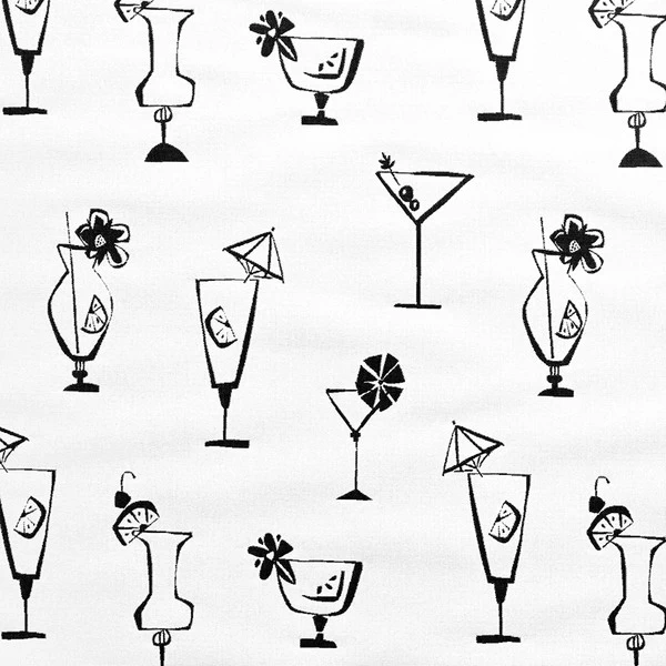 Covington Outdoor Five O'Clock Somewhere Ivory/Ebony 56" Fabric