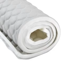 EverSoft™ Silver Hexagon Stitched Foam Backed Vinyl