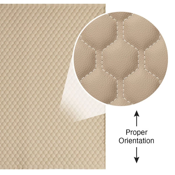 EverSoft™ Tan Hexagon Stitched Foam Backed Vinyl
