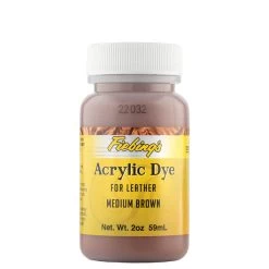 Fiebing's Acrylic Dye For Leather Medium Brown 2 Oz.