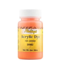 Fiebing's Acrylic Dye For Leather Orange 2 Oz.