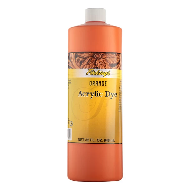 Fiebing's Acrylic Dye for Leather Orange 32 oz.