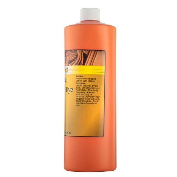 Fiebing's Acrylic Dye for Leather Orange 32 oz.