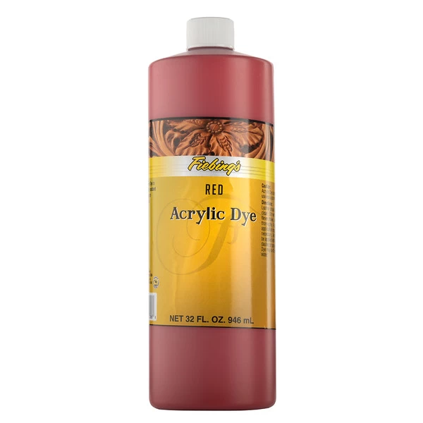 Fiebing's Acrylic Dye for Leather Red 32 oz.