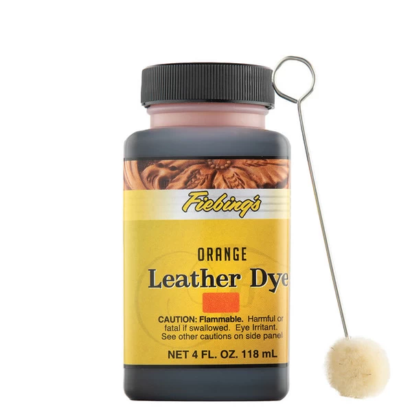 Fiebing's Leather Dye Orange 4 oz.