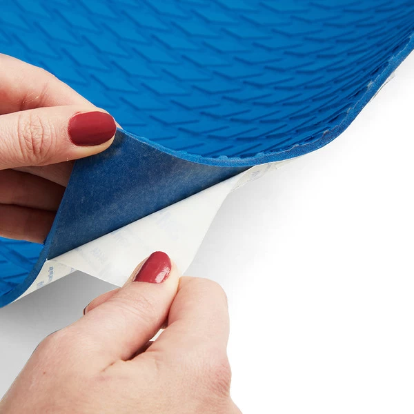 Nonslip Foam Flooring Blue 27" x 94" (Adhesive Backed)