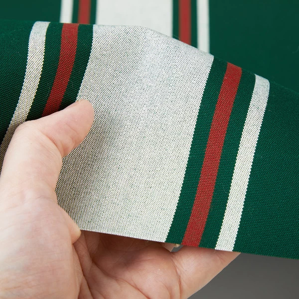 Sunbrella® Awning Stripe 4790-0000 Forest Green Fancy 46" Fabric