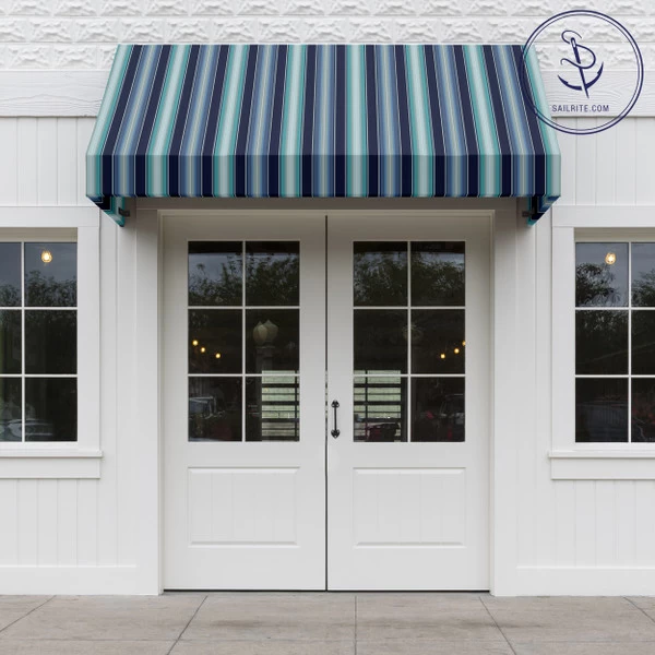 Sunbrella® Awning Stripe 4884-0000 Saxon Cascade 46" Fabric