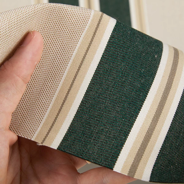 Sunbrella® Awning Stripe 4923-0000 Black Forest Fancy 46" Fabric