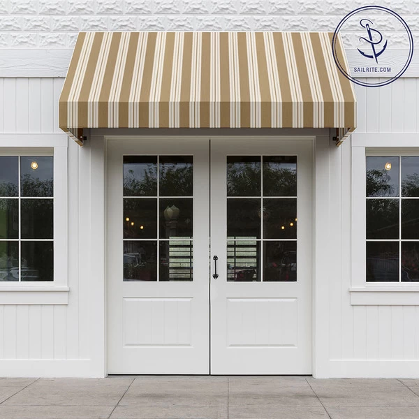 Sunbrella® Awning Stripe 4954-0000 Heather Beige Classic 46" Fabric