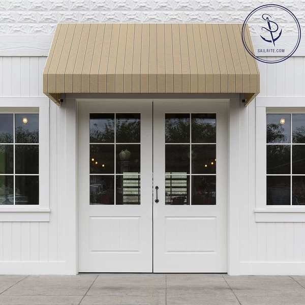 Sunbrella® Awning Stripe 4961-0000 Putty Regimental 46" Fabric