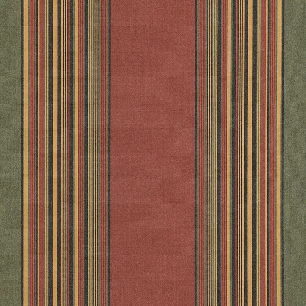 Sunbrella® Awning Stripe 4969-0000 Henna Fern Vintage 46" Fabric