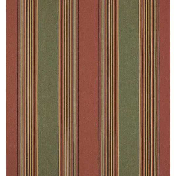 Sunbrella® Awning Stripe 4969-0000 Henna Fern Vintage 46" Fabric