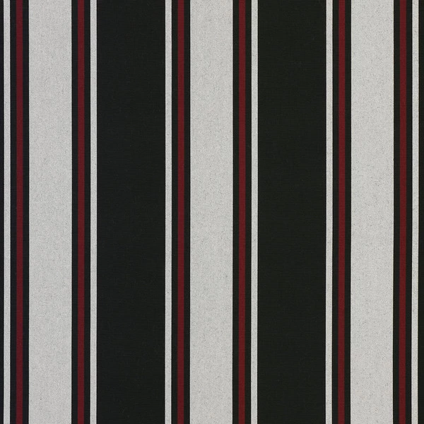 Sunbrella® Awning Stripe 4989-0000 Hatteras Raven 46" Fabric