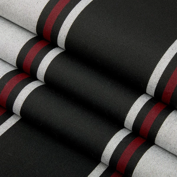 Sunbrella® Awning Stripe 4989-0000 Hatteras Raven 46" Fabric