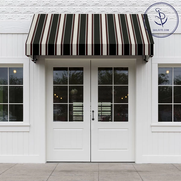 Sunbrella® Awning Stripe 4989-0000 Hatteras Raven 46" Fabric